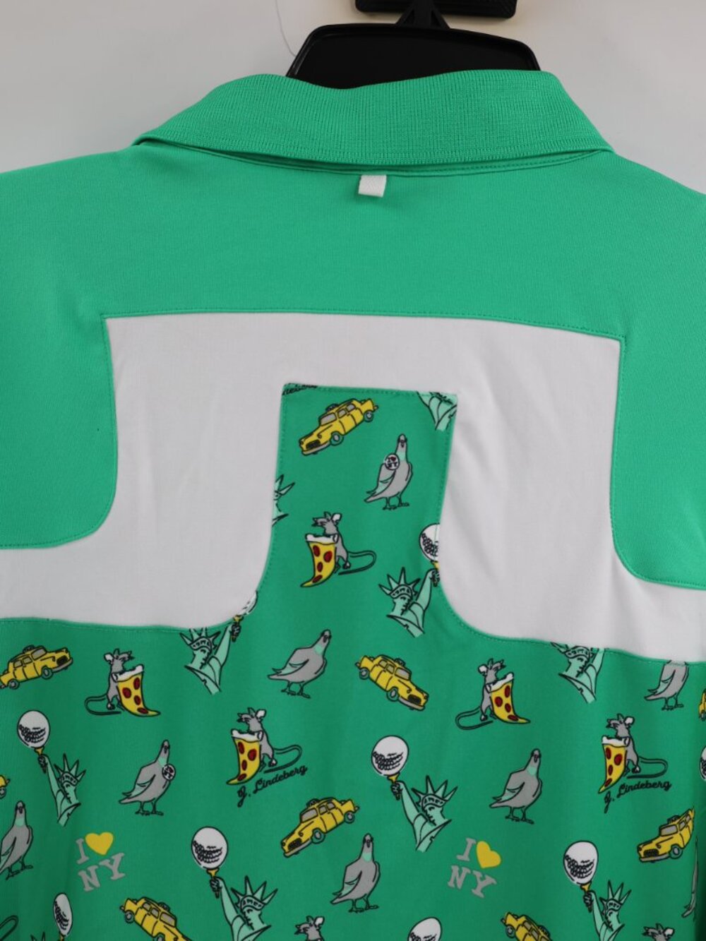 J Lindeberg Polo Shirt Mens Large Jeff Golf Pique Blarney New York Novelty Tour - Picture 10 of 14